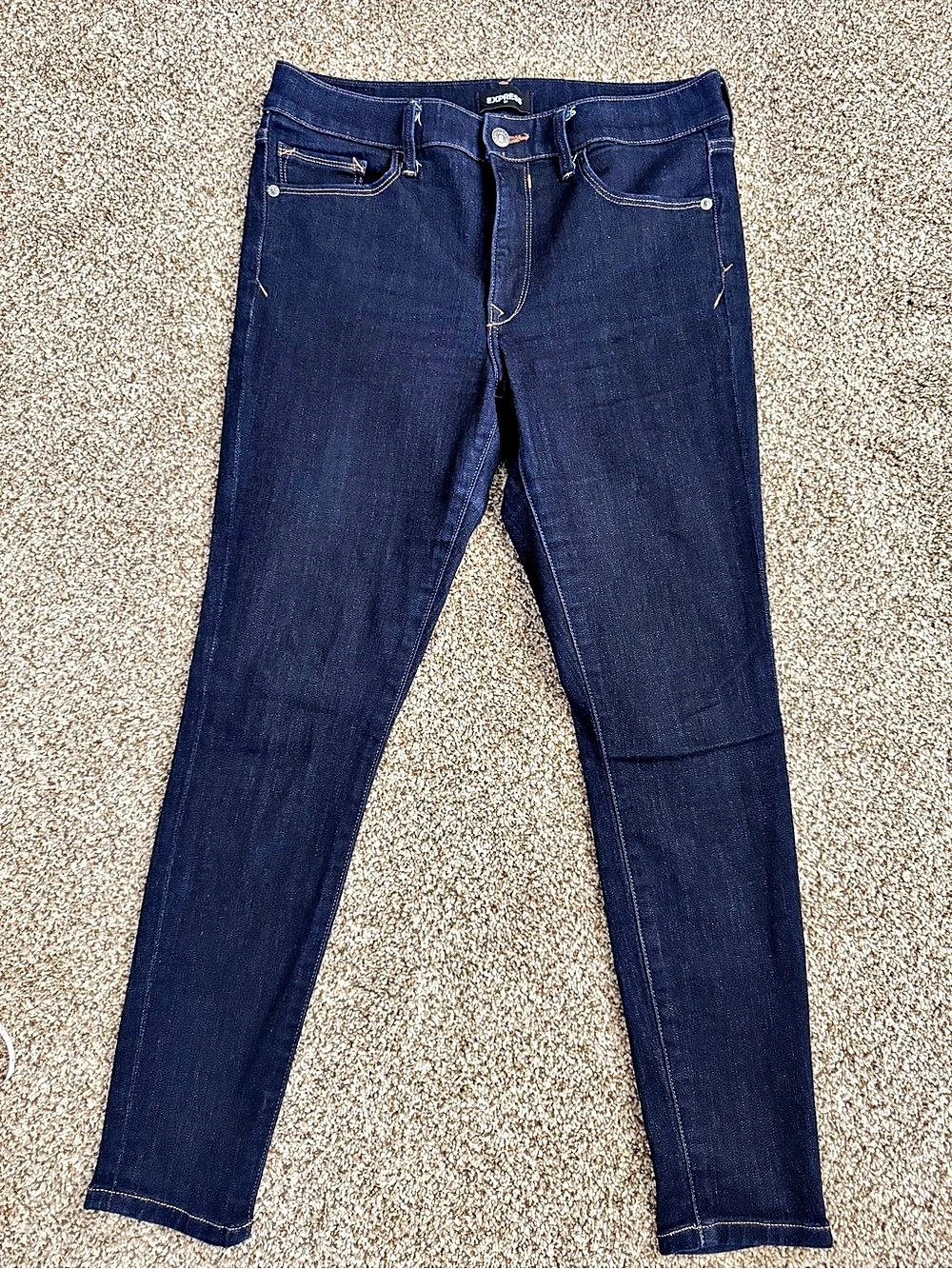 Express Skinny Mid Rise Jeans Blue Size 8R Like New